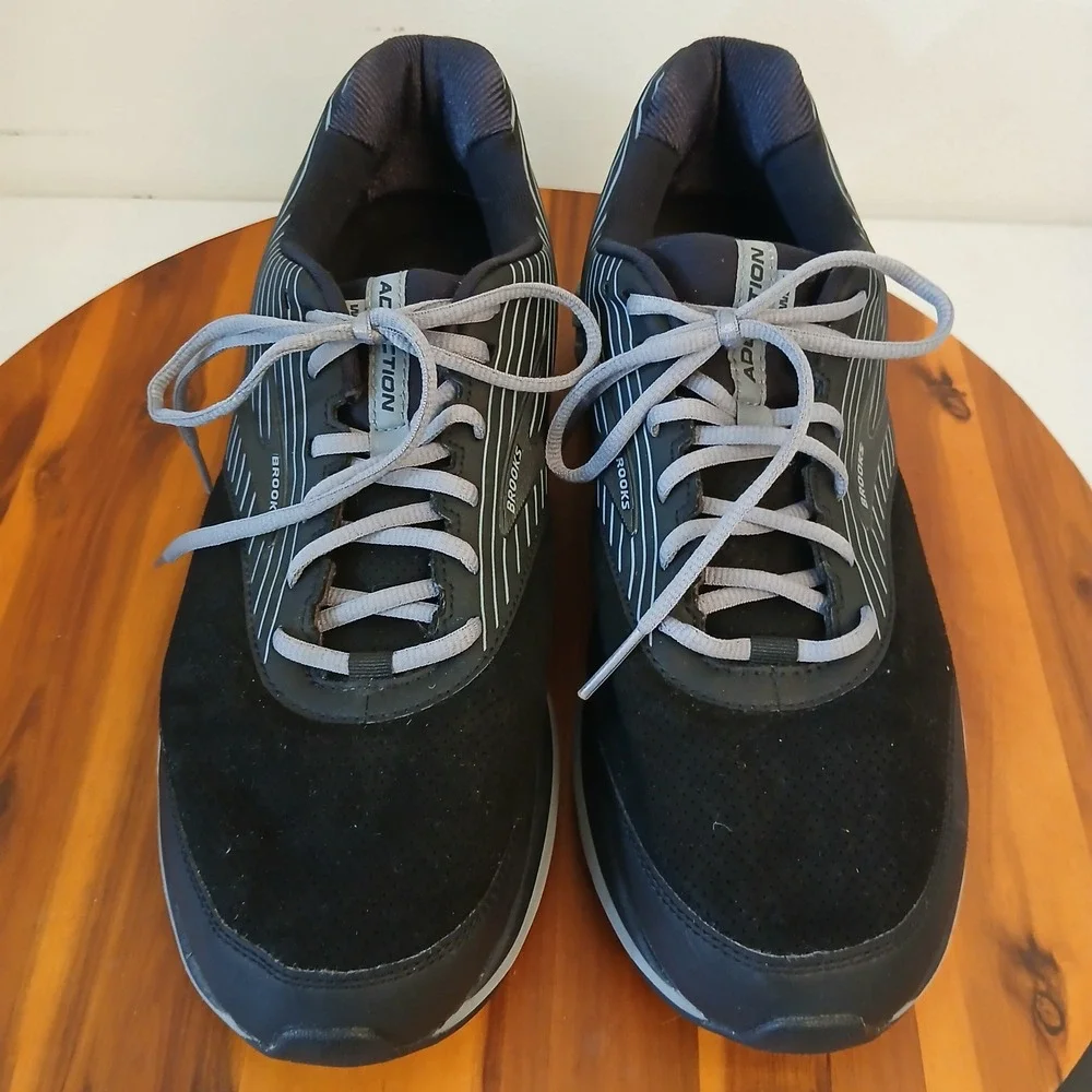 Brooks Addiction Walker 2 Mens 14 Black Grey Walking Shoes 1103191D083